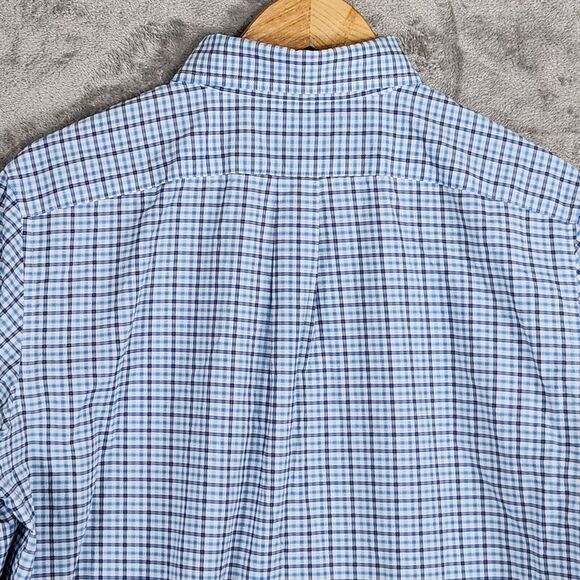 Vineyard Vines Shirt Mens Large Blue Check Slim Fit Tucker Preppy Logo‎ - Picture 4 of 6